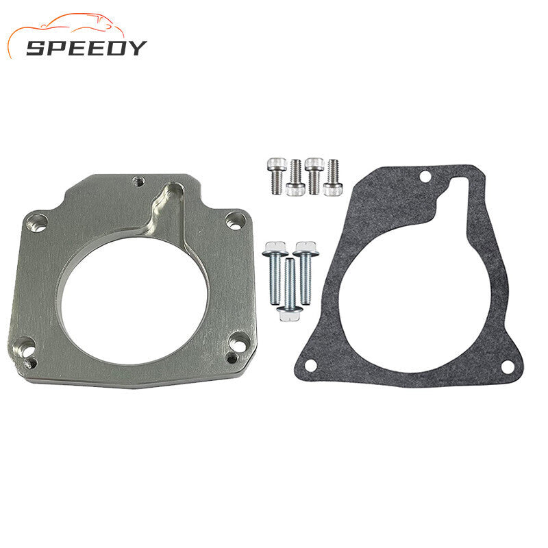 Throttle Body Spacer 4Bolt Intake to 3Bolt TB w/Gasket For LS1 Truck Adapter
