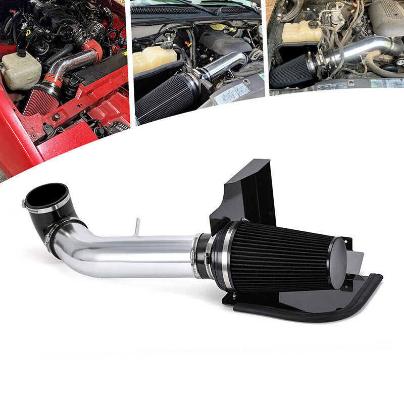 4" Cold Air Intake System+Heat Shield For 99-06 Chevy GMC V8 4.8L/5.3L/6.0L
