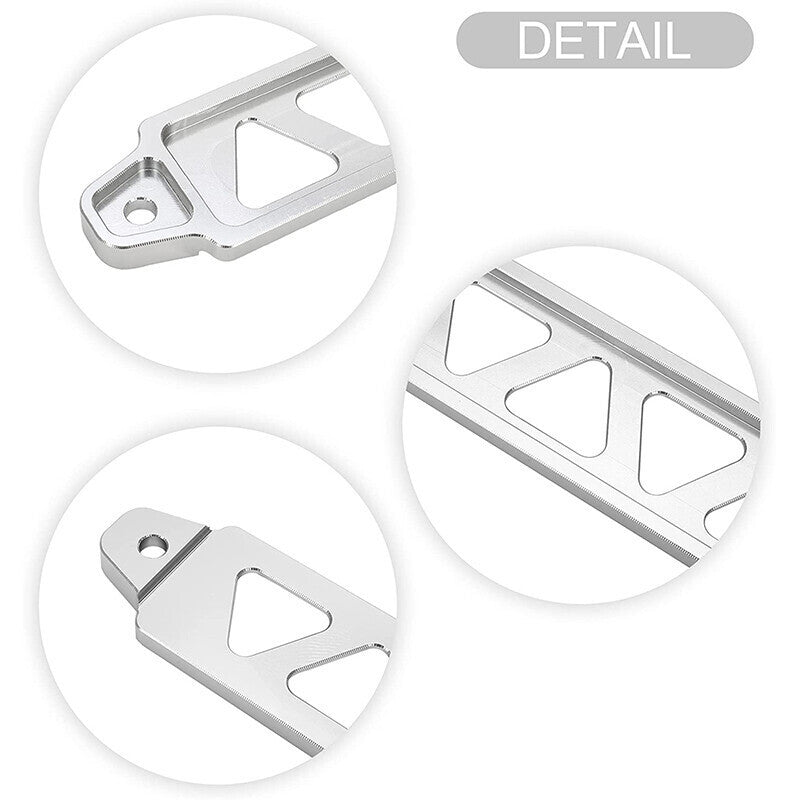 Universal Aluminum Car Battery Tie Down Mount Bracket Brace Bar with Bolts 10"