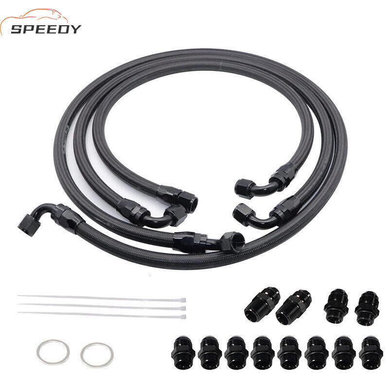 Transmission Cooler Lines Hose Set -10AN For 01-05 GM 6.6L LLY Duramax LB7 New