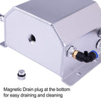Engine Coolant Overflow Tank 1L Aluminum Radiator Expansion Tank Sliver