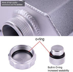 Engine Coolant Overflow Tank 1L Aluminum Radiator Expansion Tank Sliver