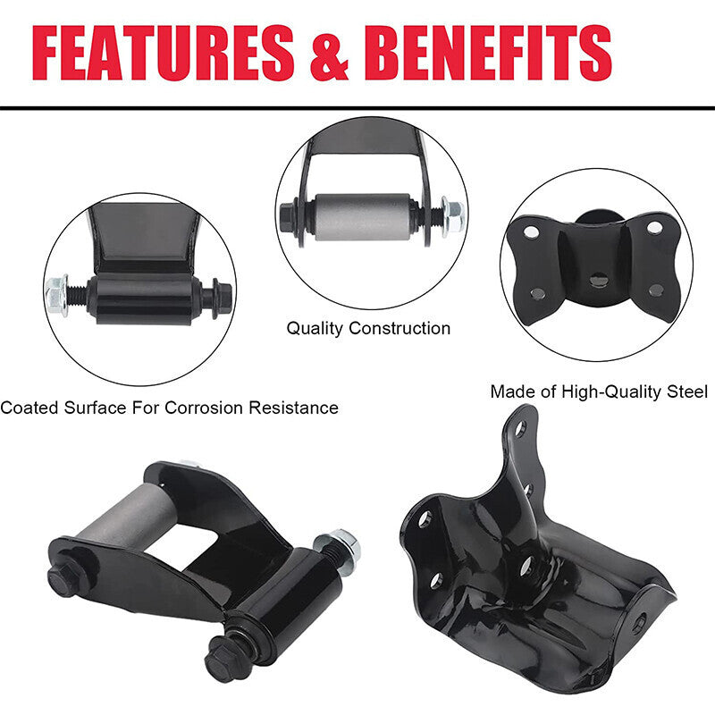 Rear Leaf Spring Hanger Bracket and Shackle Kit for Ford Ranger 722-001 722-010