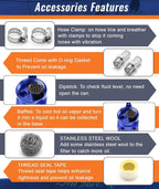 Oil Catch Can Kit Reservoir Baffled Tank with Breather Filter Universal Aluminum