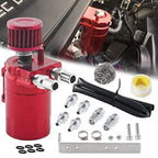 Oil Catch Can Kit Reservoir Baffled Tank with Breather Filter Universal Aluminum