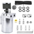 Oil Catch Can Kit Reservoir Baffled Tank with Breather Filter Universal Aluminum