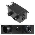 -10AN Oil Catch Can Baffled 2 Port Reservoir Tank + Dual Breather Filter New