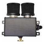 -10AN Oil Catch Can Baffled 2 Port Reservoir Tank + Dual Breather Filter New