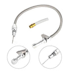 For Chevy GM 700 R4 Flexible Transmission Dipstick Firewall Mount + Filler Tube