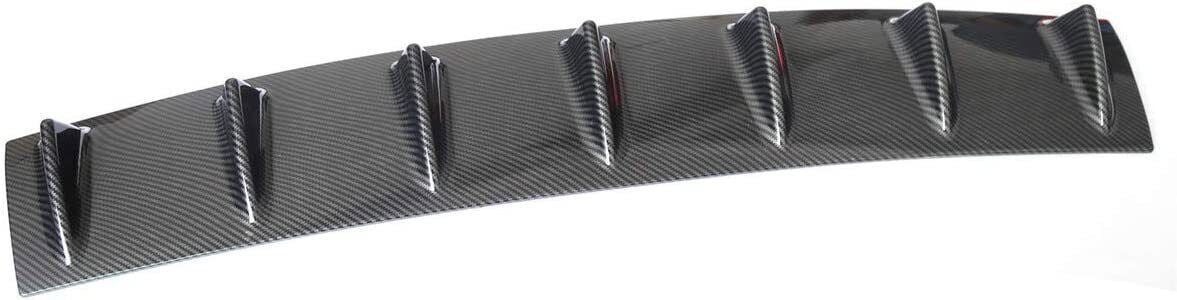 Shark Fin 7 Wing Lip Diffuser Rear Bumper Chassis 33" Carbon Fiber ABS Universal