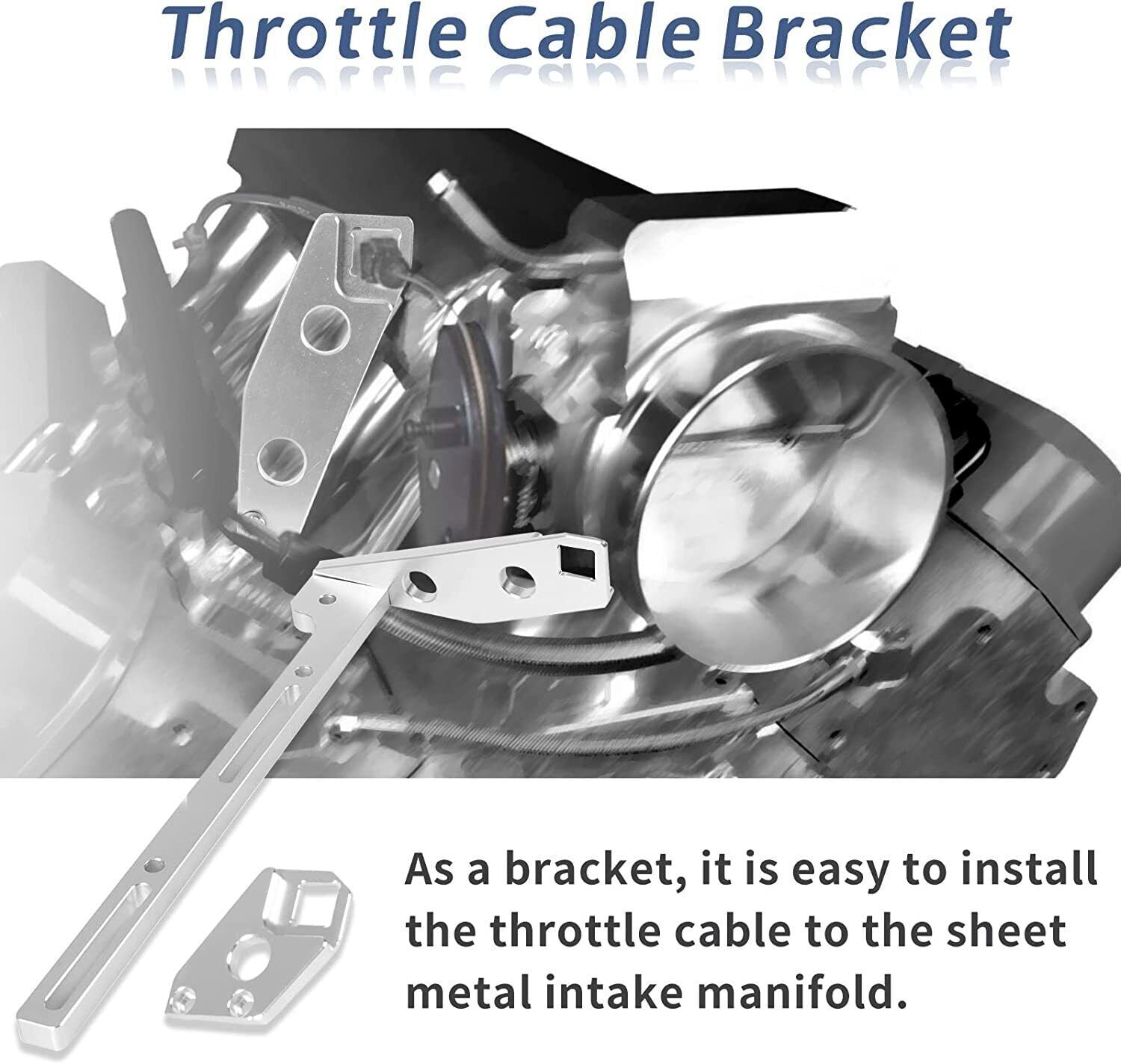 Throttle Cable Bracket For LS1 Sheet Metal Intake Manifold Part Billet Aluminum