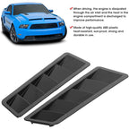 2X Black Car Hood Vent Scoop Louver Scoop Cover Cold Air Flow Intake Universal
