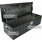 39x13x10 Inch Aluminum Pickup Truck Trunk Bed Tool Box Trailer Storage With Lock