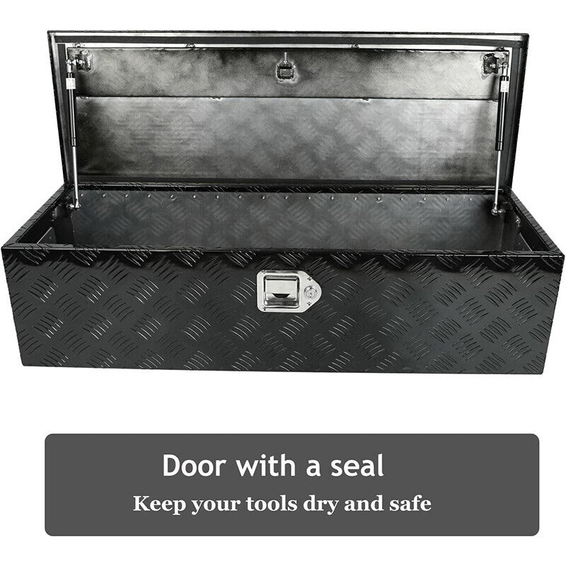 39x13x10 Inch Aluminum Pickup Truck Trunk Bed Tool Box Trailer Storage With Lock