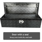 39x13x10 Inch Aluminum Pickup Truck Trunk Bed Tool Box Trailer Storage With Lock