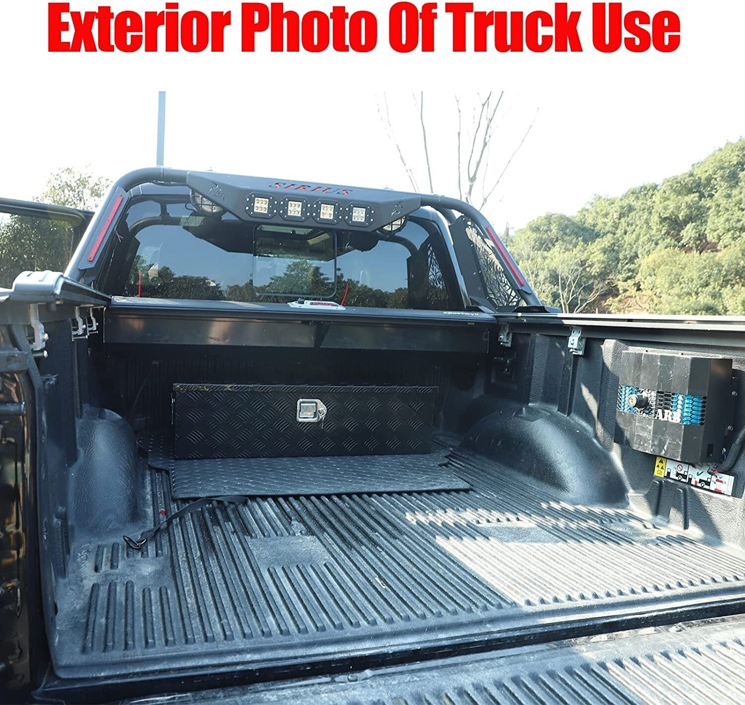39x13x10 Inch Aluminum Pickup Truck Trunk Bed Tool Box Trailer Storage With Lock
