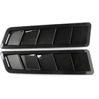 2x Carbon Fiber Car Hood Vent Scoop Louver Scoop Cover Air Flow Intake Universal