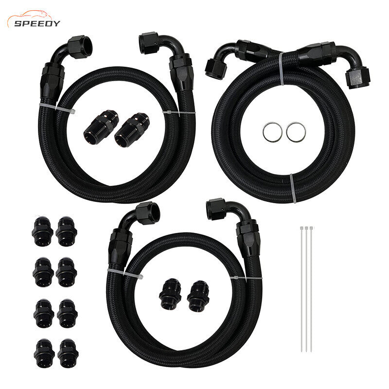 Transmission Cooler Lines Set 10AN -10AN For 2001-2005 GM 6.6L Duramax LB7-LLY