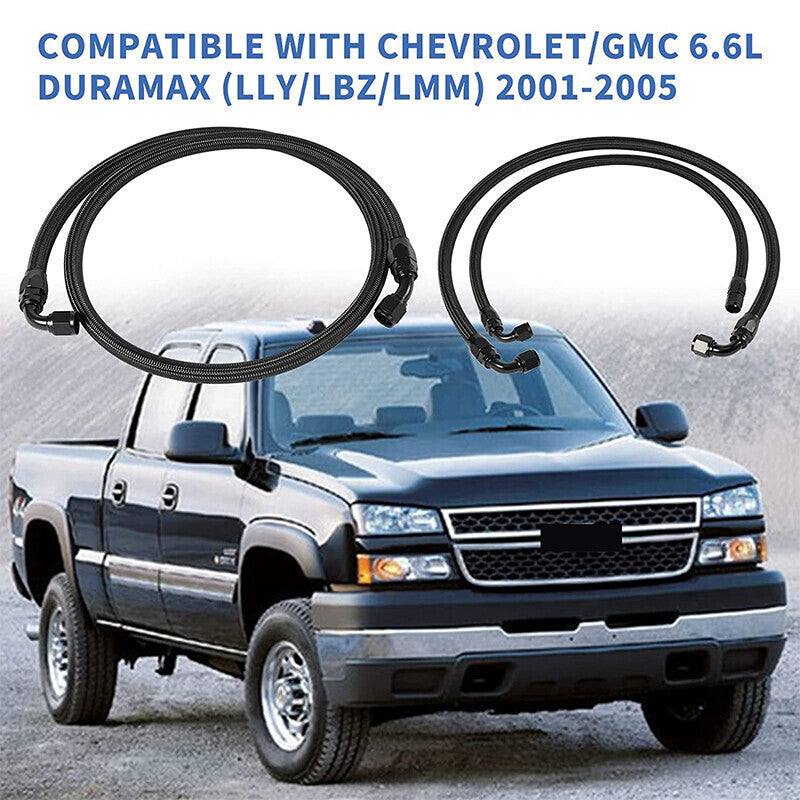 Transmission Cooler Lines Set 10AN -10AN For 2001-2005 GM 6.6L Duramax LB7-LLY