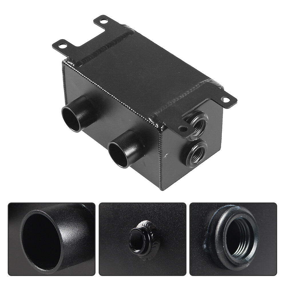 AN10 -10AN Oil Catch Can Reservoir Tank 2 Port Dual Breather Filter Baffled Kit