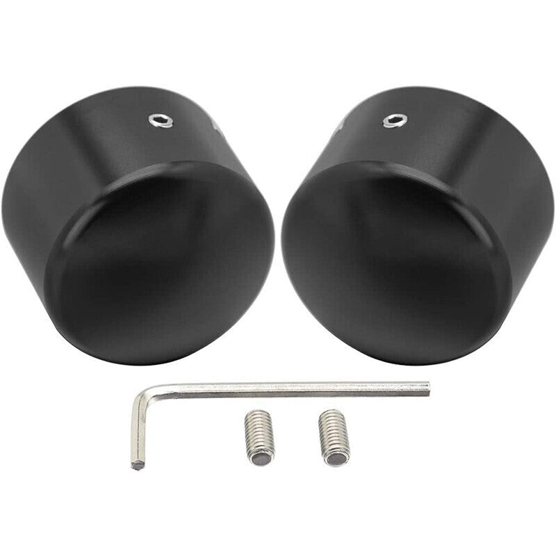 Black Front Axle Cap Nut Covers For Harley Street Glide Road King Softail Dyna