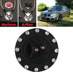 Universal Fuel Cell Gas Tank Filler Cap Twist filler Plate Fittings USA