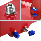 8 GALLON RED ALUMINUM RACING DRIFT FUEL CELL GAS TANK W/ LEVER SENDER