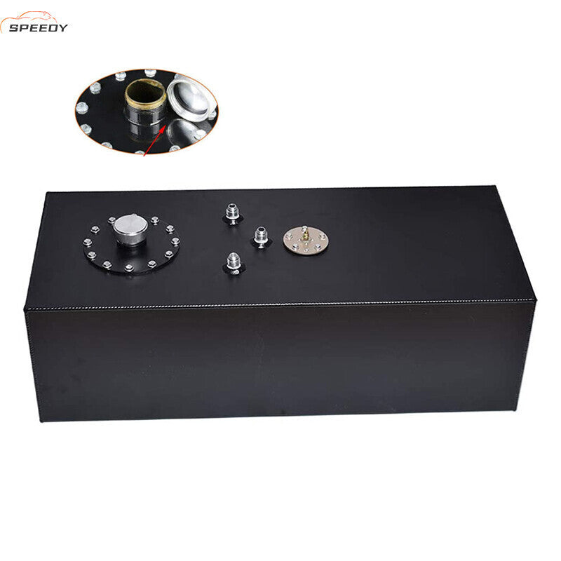 19 Gallon Aluminum Top Feed Fuel Cell Gas Tank+Cap+Level Sender 72L Black