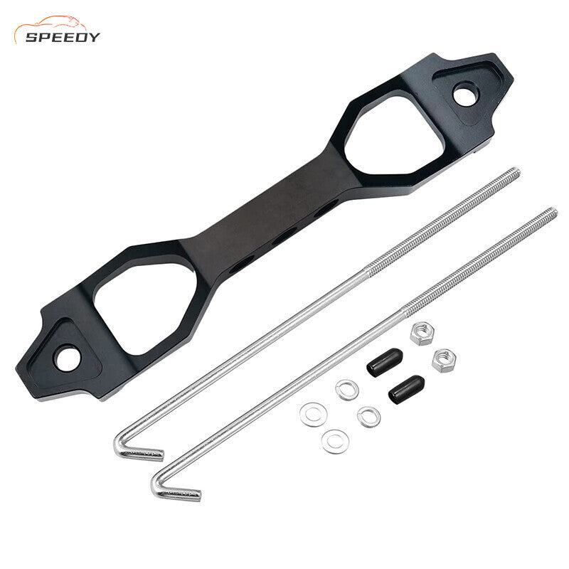 Car Crossbar Battery Hold Down Bracket Holder Storage With J Hook Bolts 10 inch