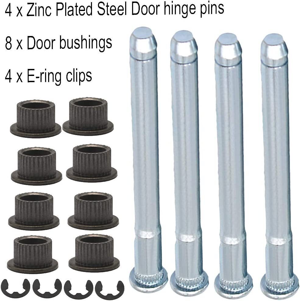 Door Hinge Pin Bushing Kit 4 Sets 93356553 For 94-04 1994-2004 Chevy S10 GMC S15