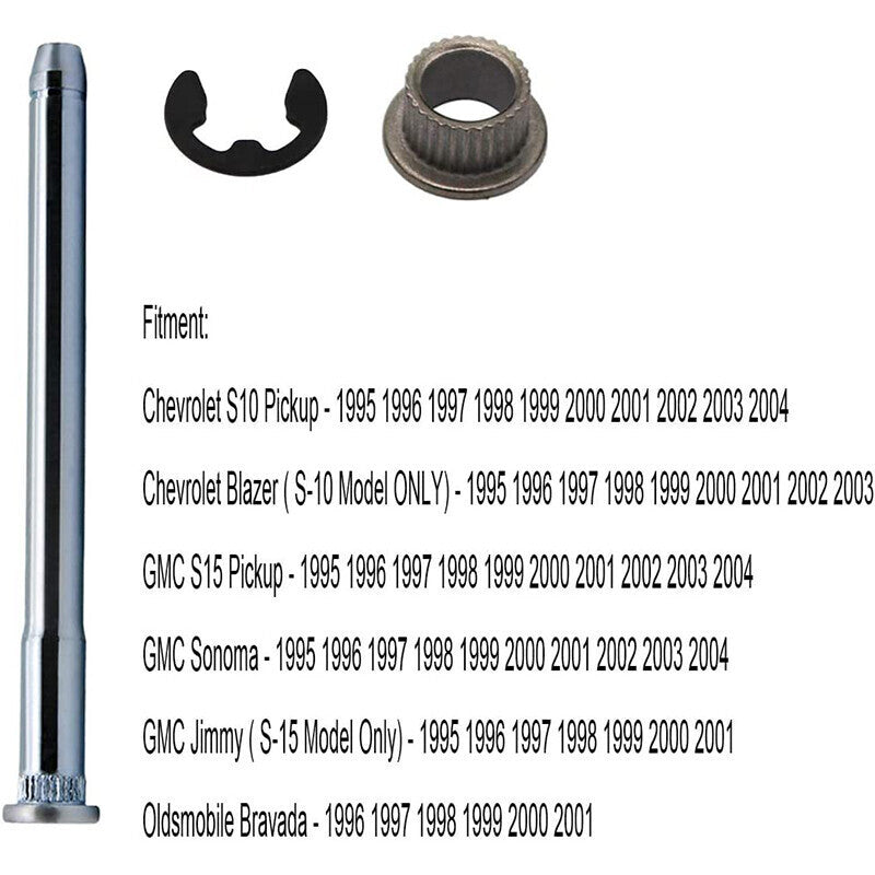 Door Hinge Pin Bushing Kit 4 Sets 93356553 For 94-04 1994-2004 Chevy S10 GMC S15