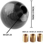 Universal Car Carbon Fiber Gear Shift Knob Stick Shifter Lever Knob M8 M10 M12