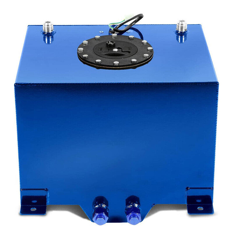 8 Gallon Universal Aluminum Racing/Drift Fuel Cell Tank + Level Sender Blue