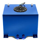 8 Gallon Universal Aluminum Racing/Drift Fuel Cell Tank + Level Sender Blue