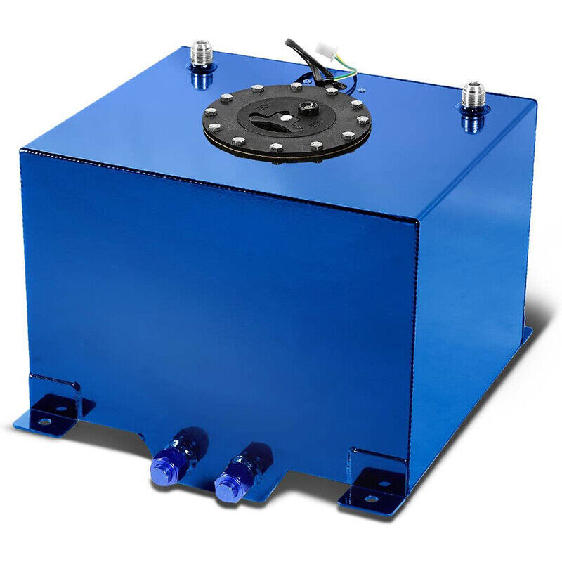 8 Gallon Universal Aluminum Racing/Drift Fuel Cell Tank + Level Sender Blue