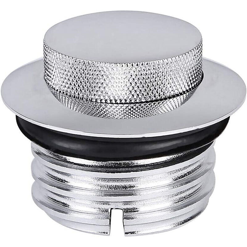 Chrome Flush Pop Up Reservoir Gas Cap Vented Fuel Tank Fits For Harley Davidson