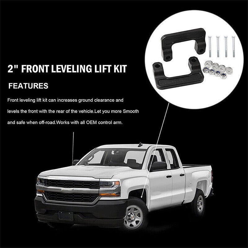 2" Leveling Kit Fit for 2007-2018 Chevy/GMC 1500 | 07-21 SUV - 1307 Black