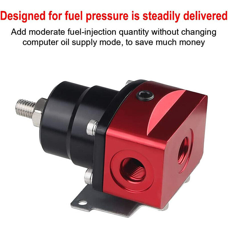 Adjustable Fuel Pressure Regulator Kit Oil 0-100psi Gauge -6AN Fittings Hose