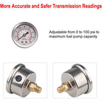Adjustable Fuel Pressure Regulator Kit Oil 0-100psi Gauge -6AN Fittings Hose