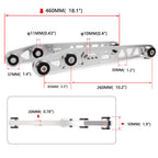 Silver Rear Lower Control Arm Subframe Brace Tie Bar For Honda Civic 96-00 EK US