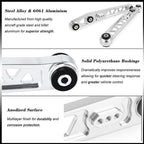 Silver Rear Lower Control Arm Subframe Brace Tie Bar For Honda Civic 96-00 EK US