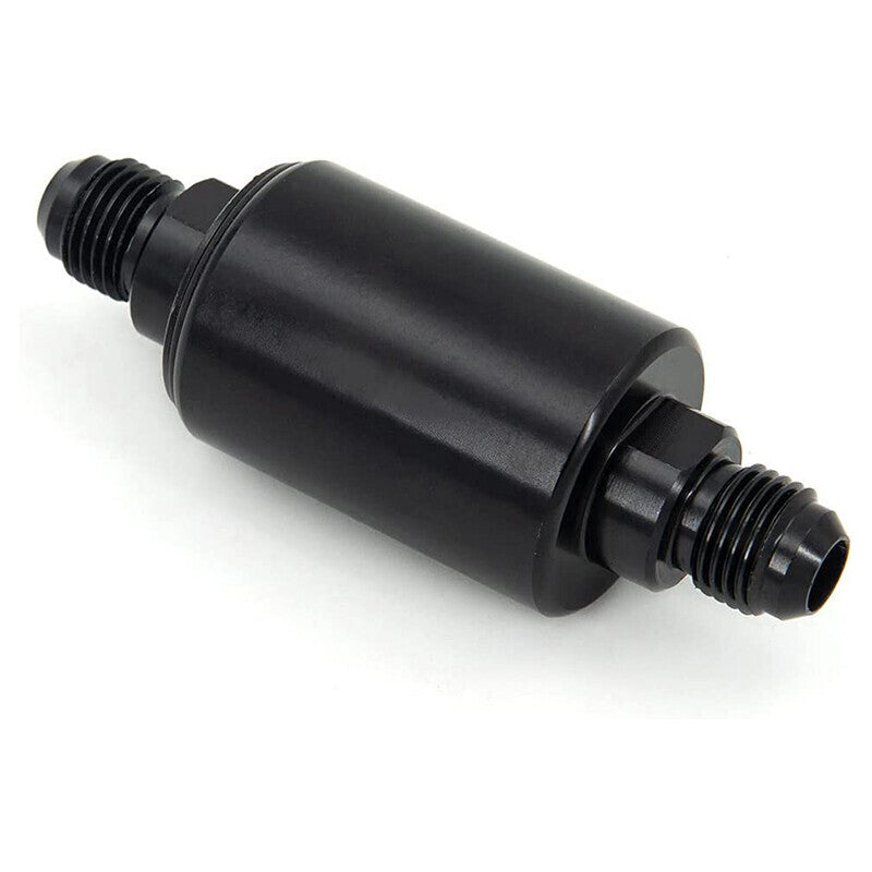 Universal -6AN Inline Fuel Filter High Flow Removable Cleanable Black