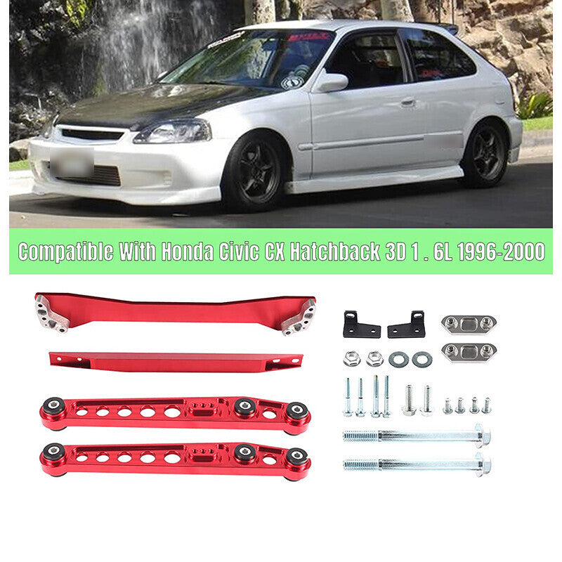 Rear Lower Control Arm Tie Bar Subframe Brace Fi for Honda Civic EK 1996-2000 US