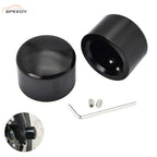1 Pair Thick Cut Front Axle Cap Nut Covers For Harley Davidson Road king Special