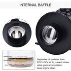 Aluminum AN10 10AN Oil Catch Can Reservoir Tank + Breather Filter Baffled Kit