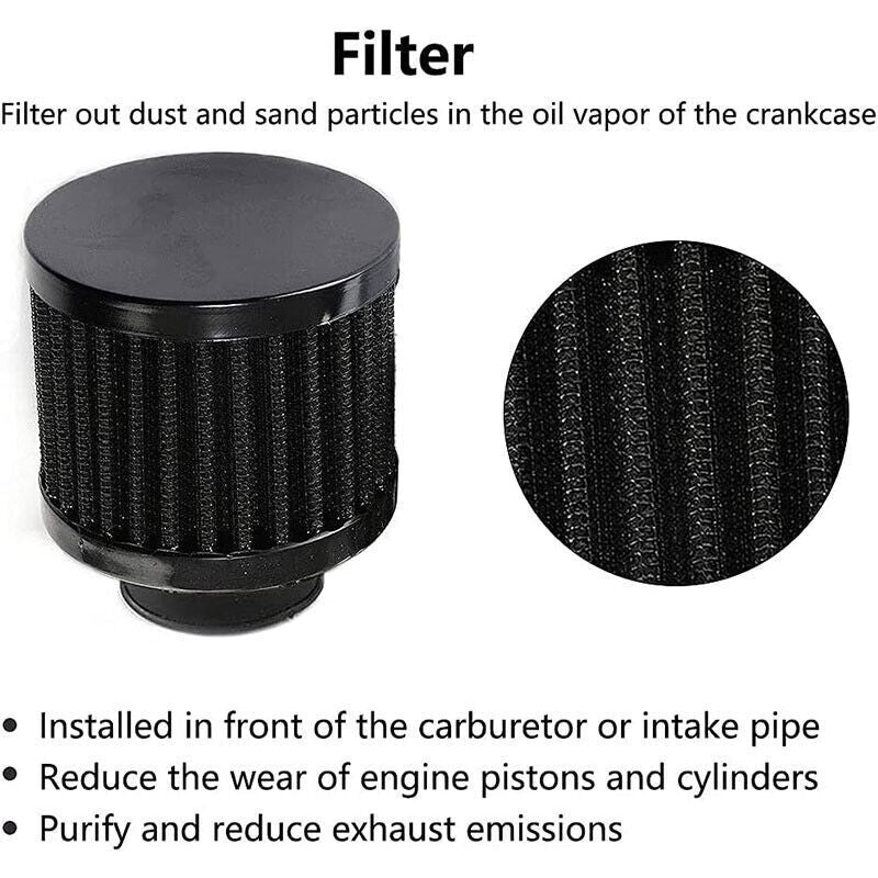 Aluminum AN10 10AN Oil Catch Can Reservoir Tank + Breather Filter Baffled Kit