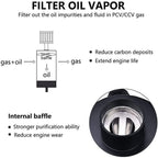 Aluminum AN10 10AN Oil Catch Can Reservoir Tank + Breather Filter Baffled Kit