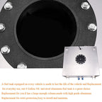 8 Gal Fuel Cell Gas Tank Aluminum Polished Racing Street with Level Sender Silve