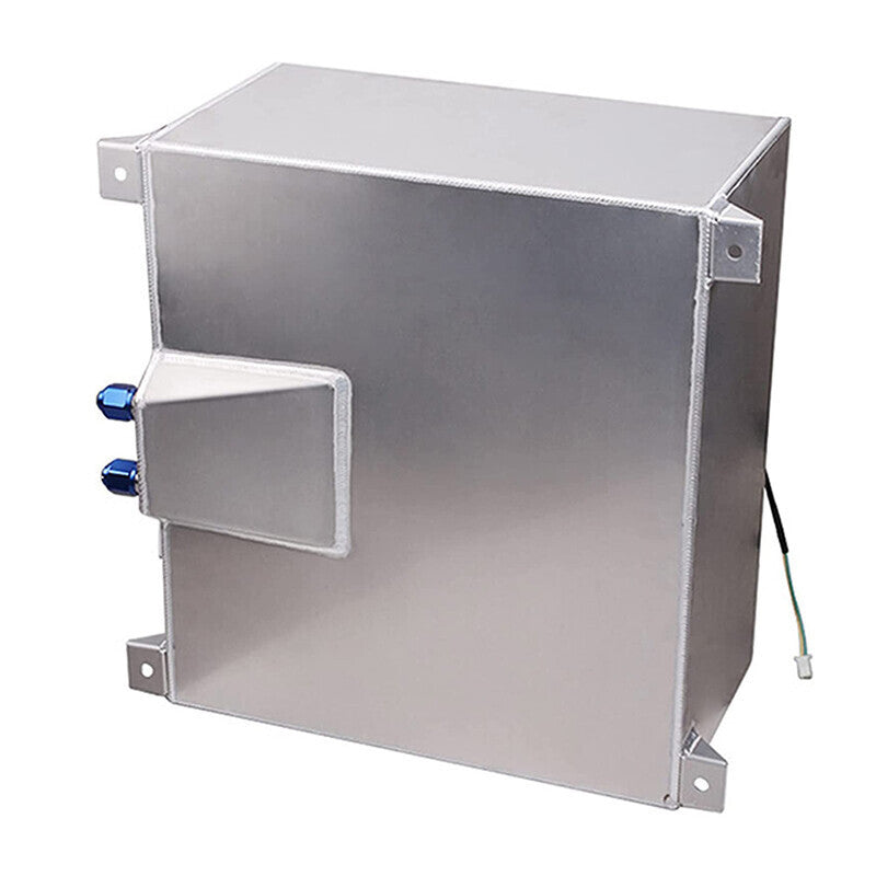 8 Gal Fuel Cell Gas Tank Aluminum Polished Racing Street with Level Sender Silve