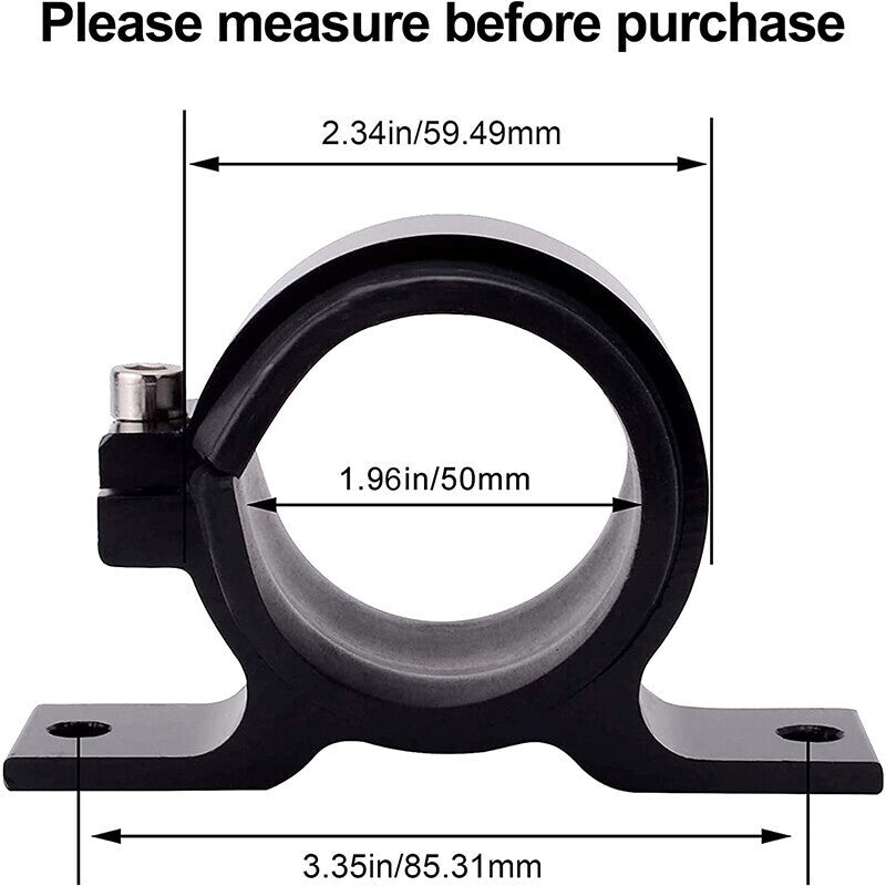 Inline 100 Micron Fuel Filter 6AN 8AN 10AN Adapter 50MM+ Mount Bracket Universal